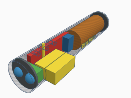 FeelBeam 3D render. X-Ray view.
