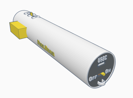 FeelBeam 3D render. Back view.